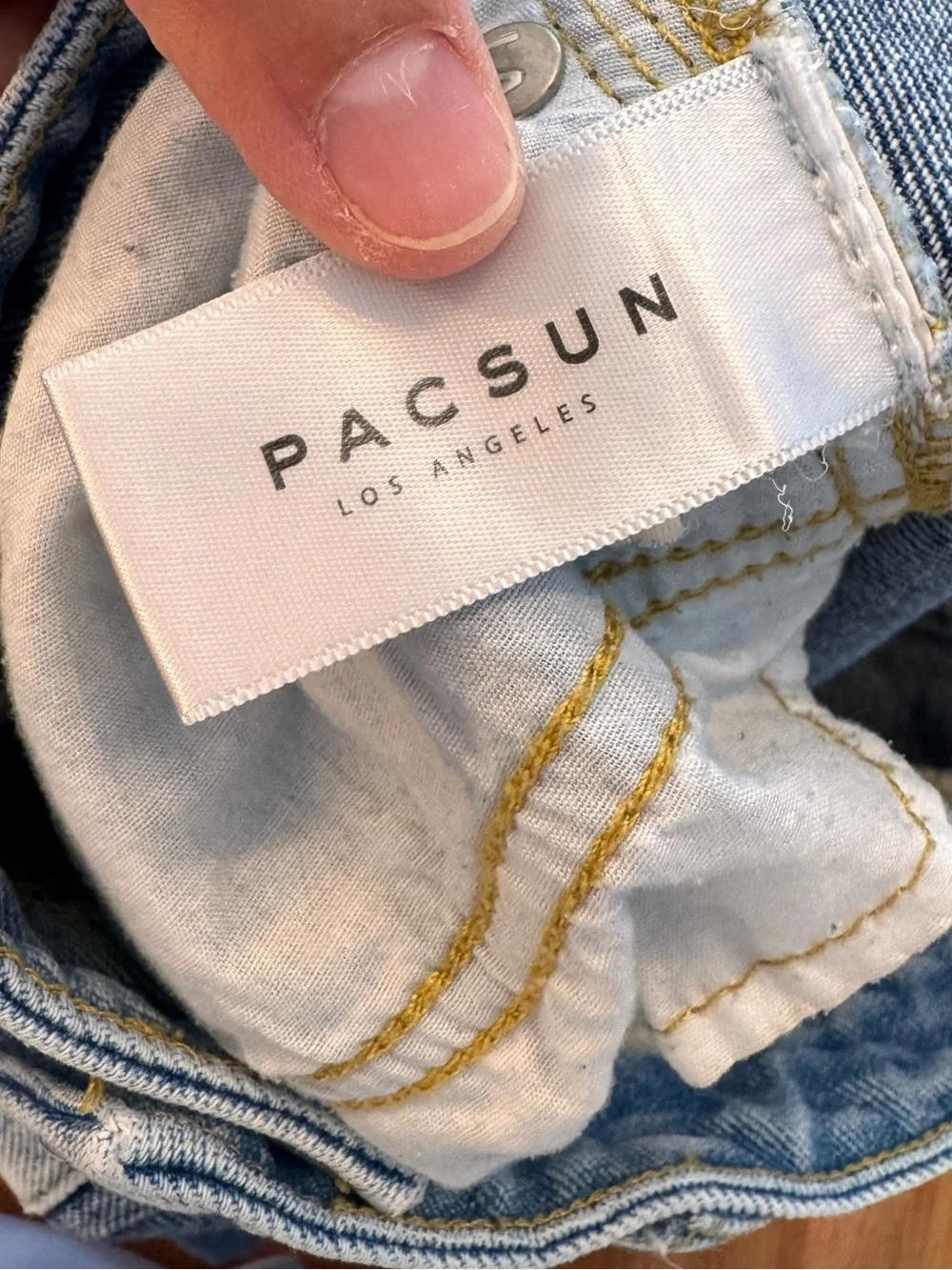 PacSun Two Toned Denim Mini Skirt Women’s 27 Button Front